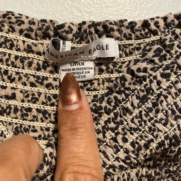 American Eagle Outfitters Animal Print dress - smocked top flowy bottom - small - Picture 5 of 5